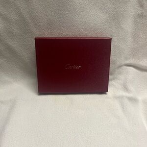 Cartier Burgundy Box with Gold Logo